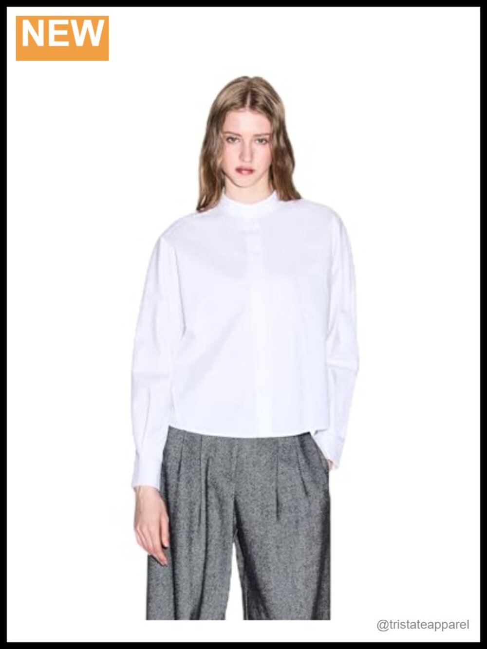 Poplin Embroidered Logo Button Down Shirt Women's